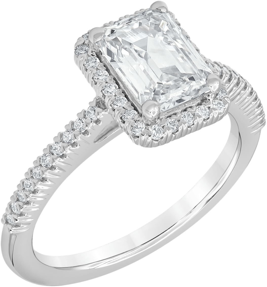 Morgan's Jewelers diamond engagement ring in sterling silver